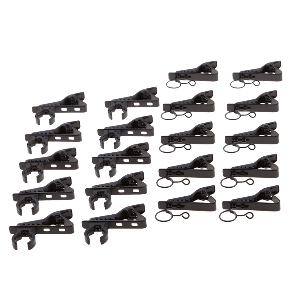 20 Pieces Ring-type Lapel Lavalier Tie Microphone Metal Clips Holder