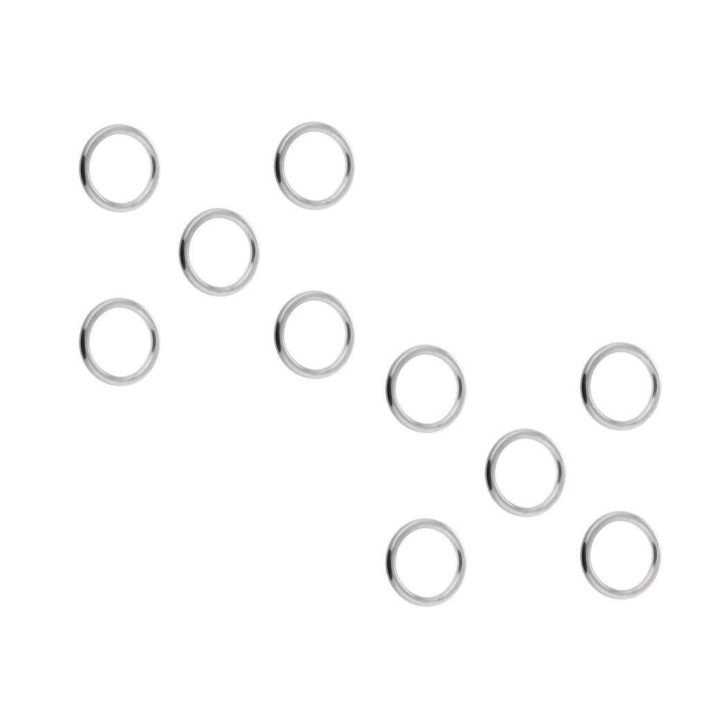10Pcs Smooth Welded Polished Boat Marine Stainless Steel O Ring 4mm