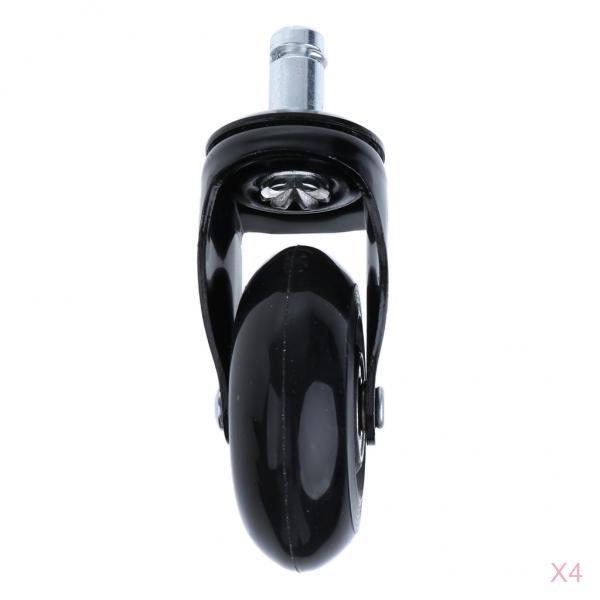 4Pcs 2.5'' Swivel Caster PU Wheels For Hardwood Floor Universal Replacement