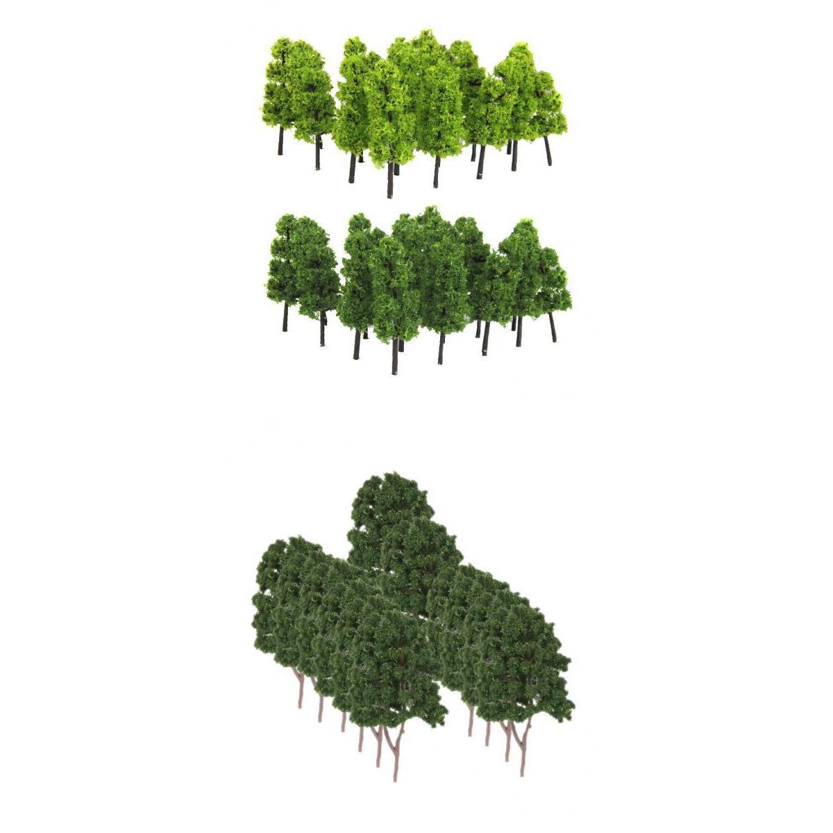 1/200 Train Model Trees & 1/150 Plastic Train Layout Scenery Model Trees