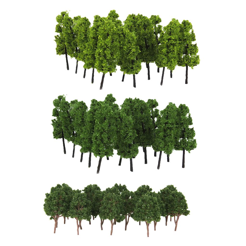 1/200 Train Model Trees & 1/150 Plastic Train Layout Scenery Model Trees