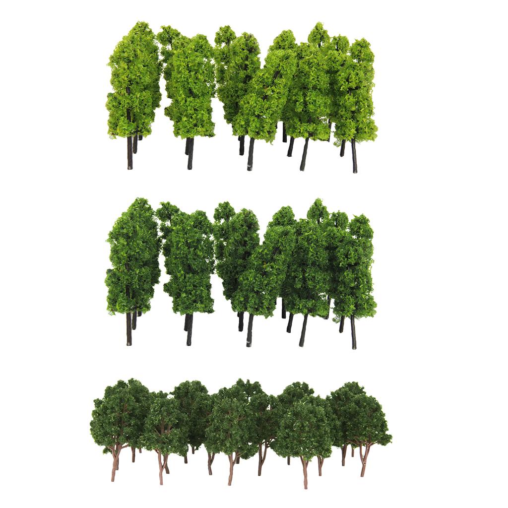 1/200 Train Model Trees & 1/150 Plastic Train Layout Scenery Model Trees