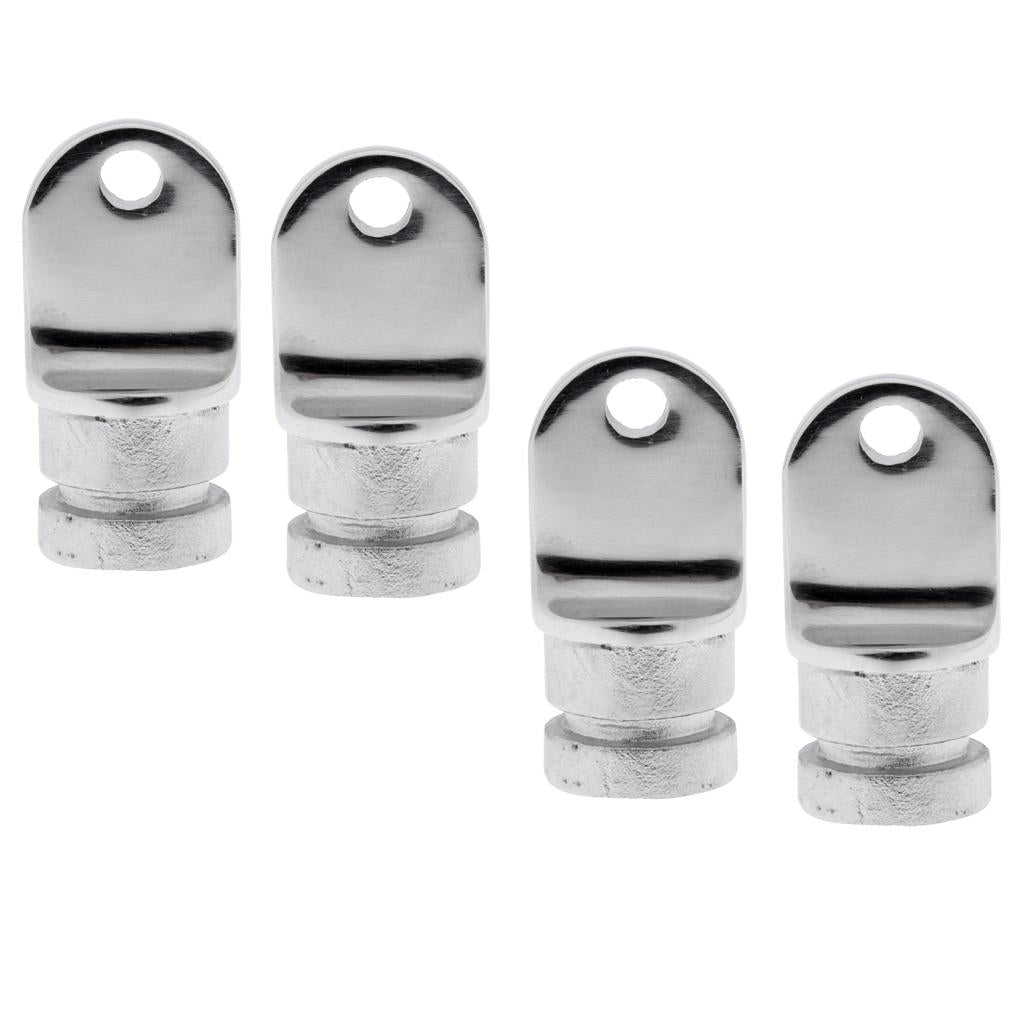 4pcs Stainless Steel Marine Boat Bimini Top Inside Eye 22mm 7/8 Rounded End"