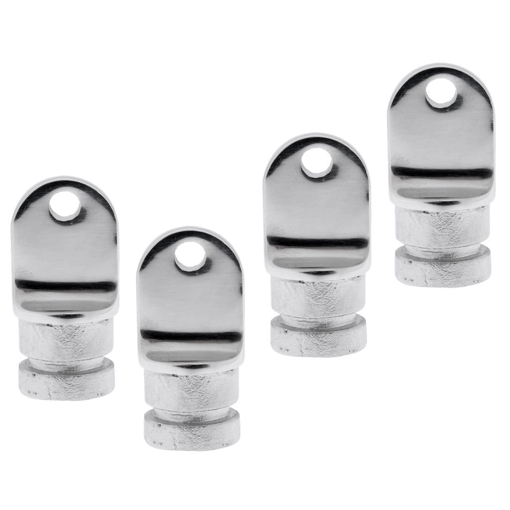 4pcs Stainless Steel Marine Boat Bimini Top Inside Eye 22mm 7/8 Rounded End"