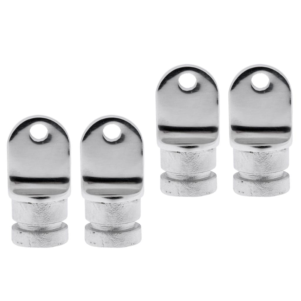 4pcs Stainless Steel Marine Boat Bimini Top Inside Eye 22mm 7/8 Rounded End"