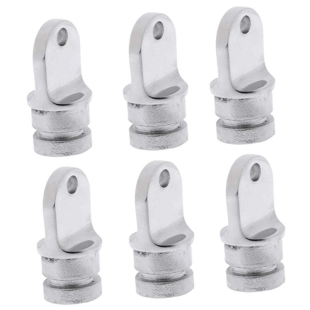 6pcs Stainless Steel Marine Boat Bimini Top Inside Eye 22mm 7/8 Rounded End"