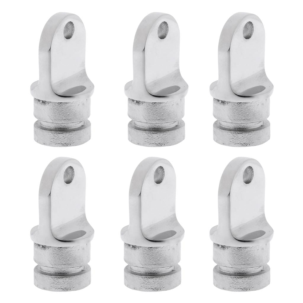 6pcs Stainless Steel Marine Boat Bimini Top Inside Eye 22mm 7/8 Rounded End"
