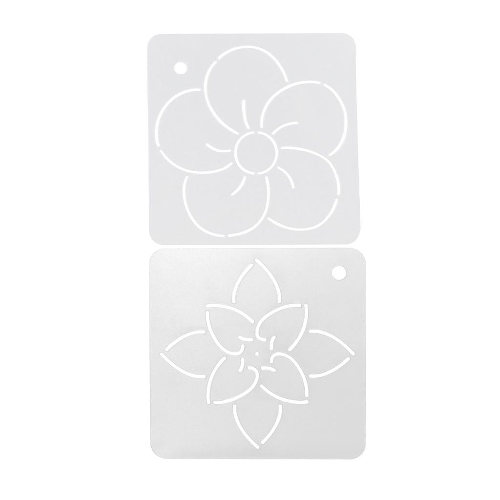 2Pcs Plastic Acrylic Stencil Quilting Template Quilt Tool Patchwork Painting