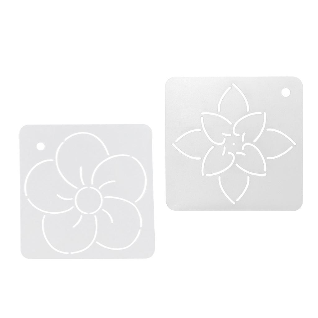 2Pcs Plastic Acrylic Stencil Quilting Template Quilt Tool Patchwork Painting