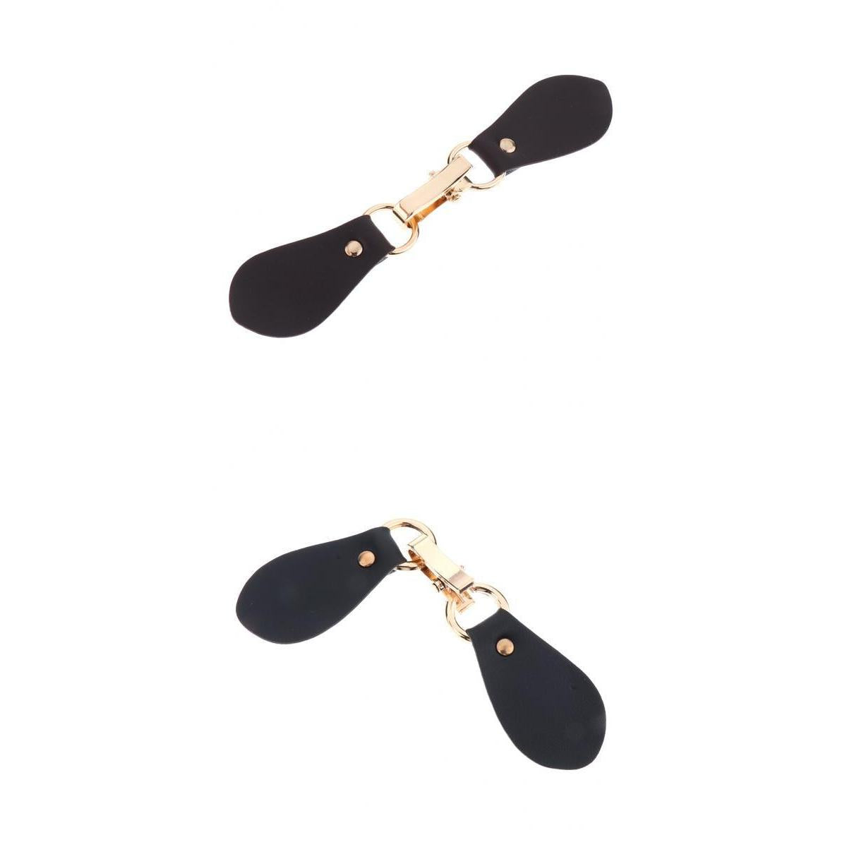 2 Pairs Leather Horn Toggle Buttons Trench Crafts Fastener for Coat Sweater
