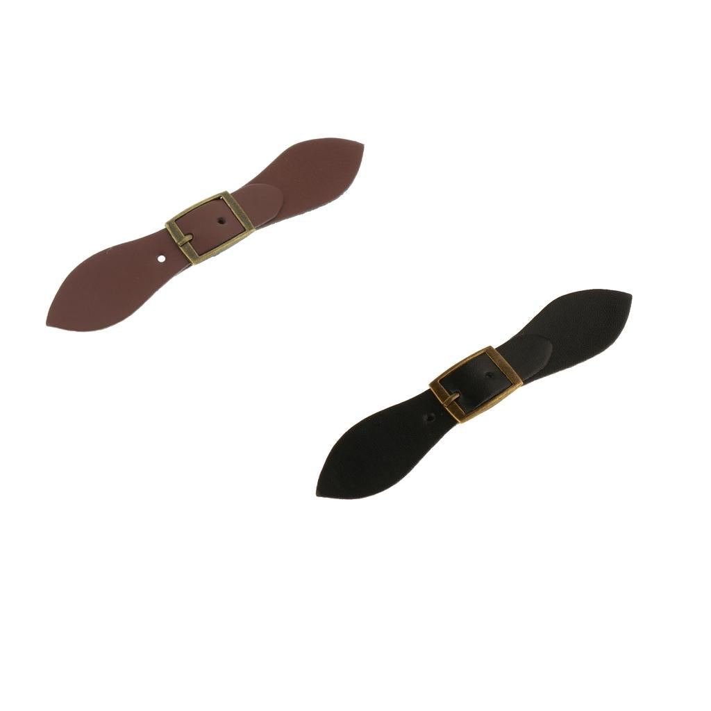 2 Pcs Leather Horn Toggle Buttons Trench Duffle Coat Fastener Buckle