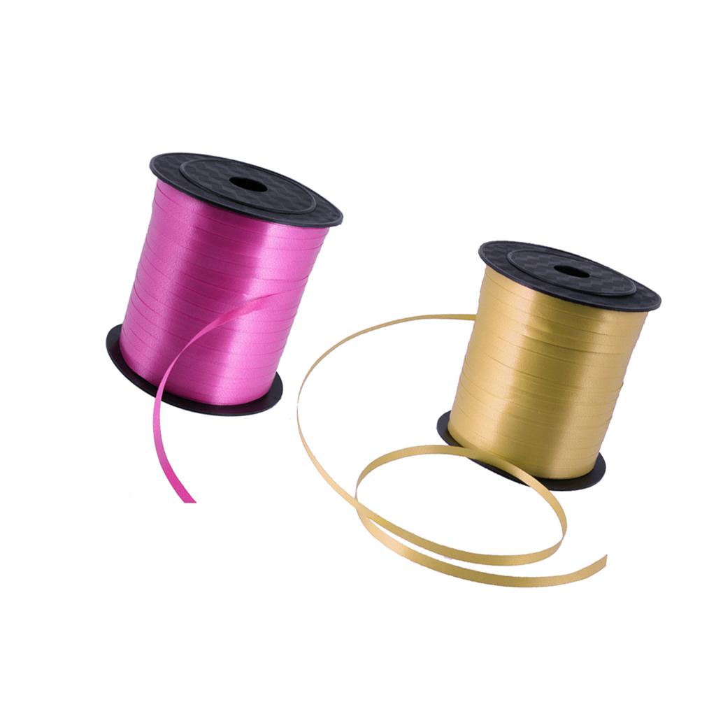 225M Balloon Curling Ribbon Wedding Birthday Party Supplier Gold+Rose Red