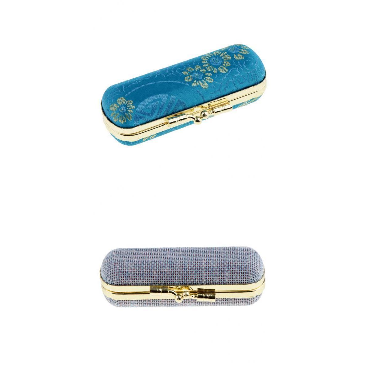2pcs Lipstick Lip Gloss Case Storage Box Balm Holder with Mirror Random