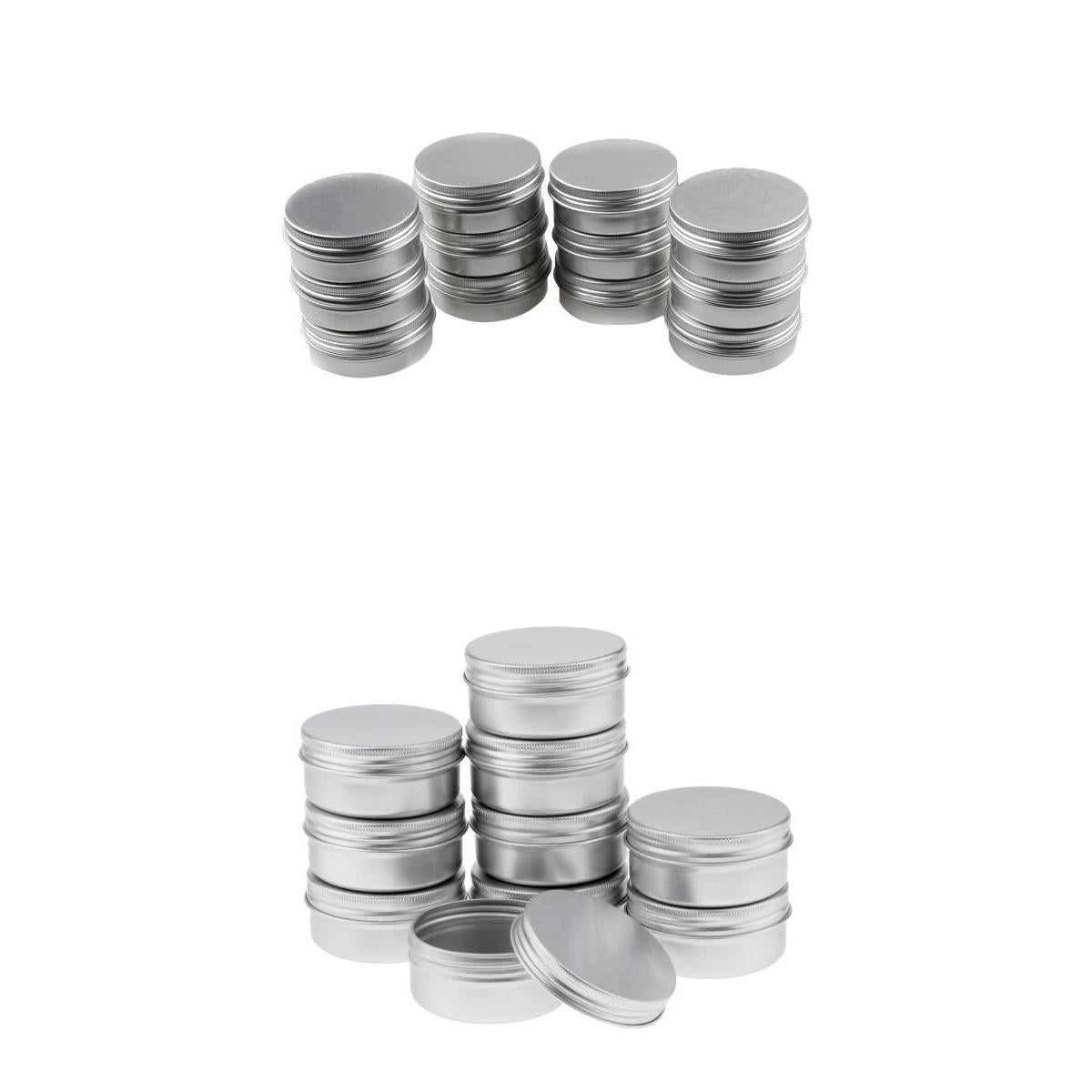 22x 10 50g Round Aluminum Cosmetics Cream Empty Lip Balm Containers Jars Tin