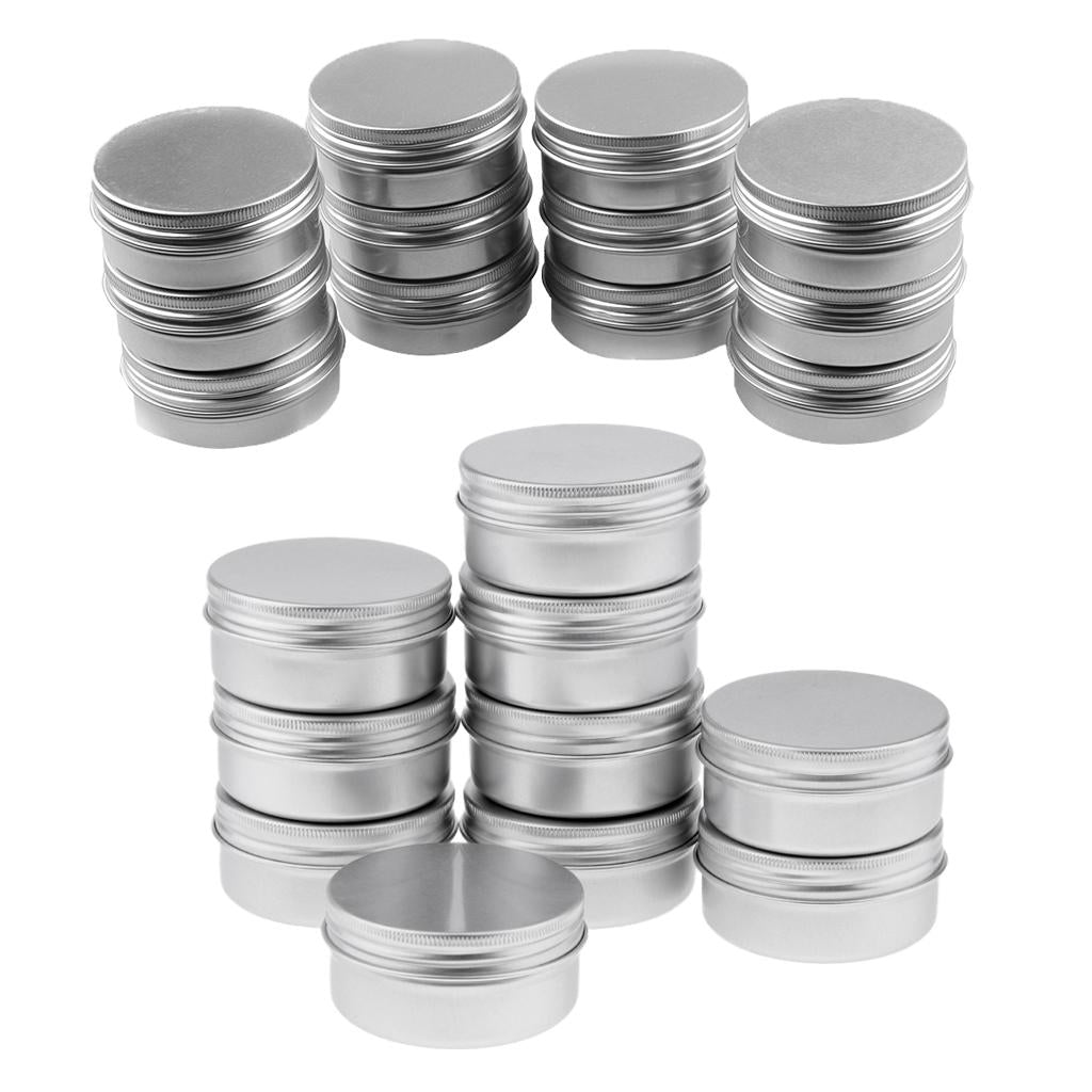22x 10 50g Round Aluminum Cosmetics Cream Empty Lip Balm Containers Jars Tin