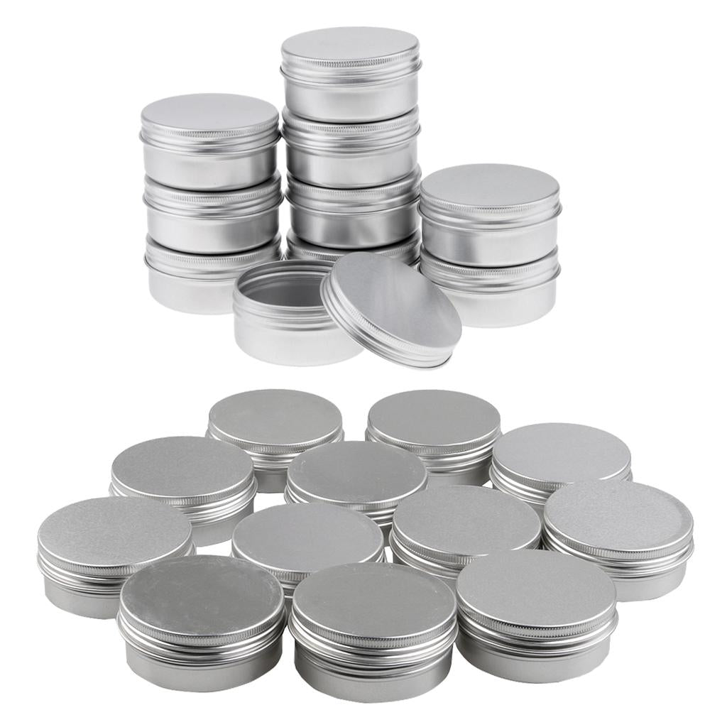 22x 10 50g Round Aluminum Cosmetics Cream Empty Lip Balm Containers Jars Tin