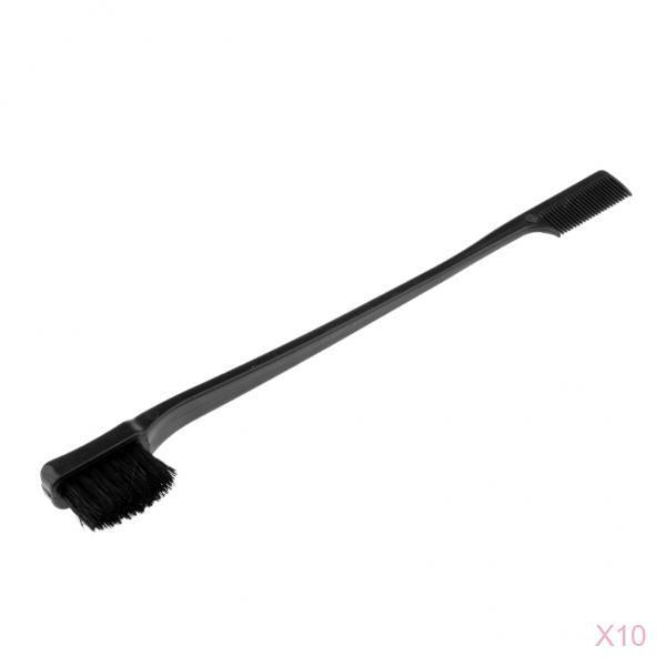 10x 7'' Beauty Double Sided Edge Control Hair Comb Styling Hairbrush Black
