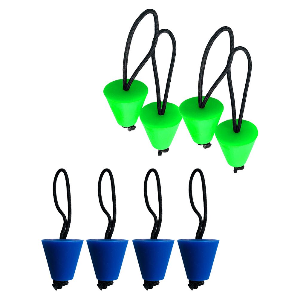 8 Pieces Rubber Universal Kayak Canoe Scupper Plugs Drain Holes Stopper Bung