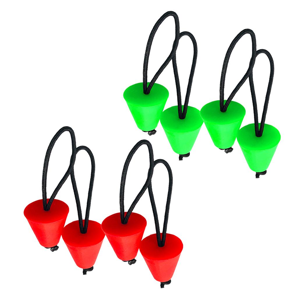 8 Pieces Rubber Universal Kayak Boat Scupper Plugs Drain Holes Stopper Bung