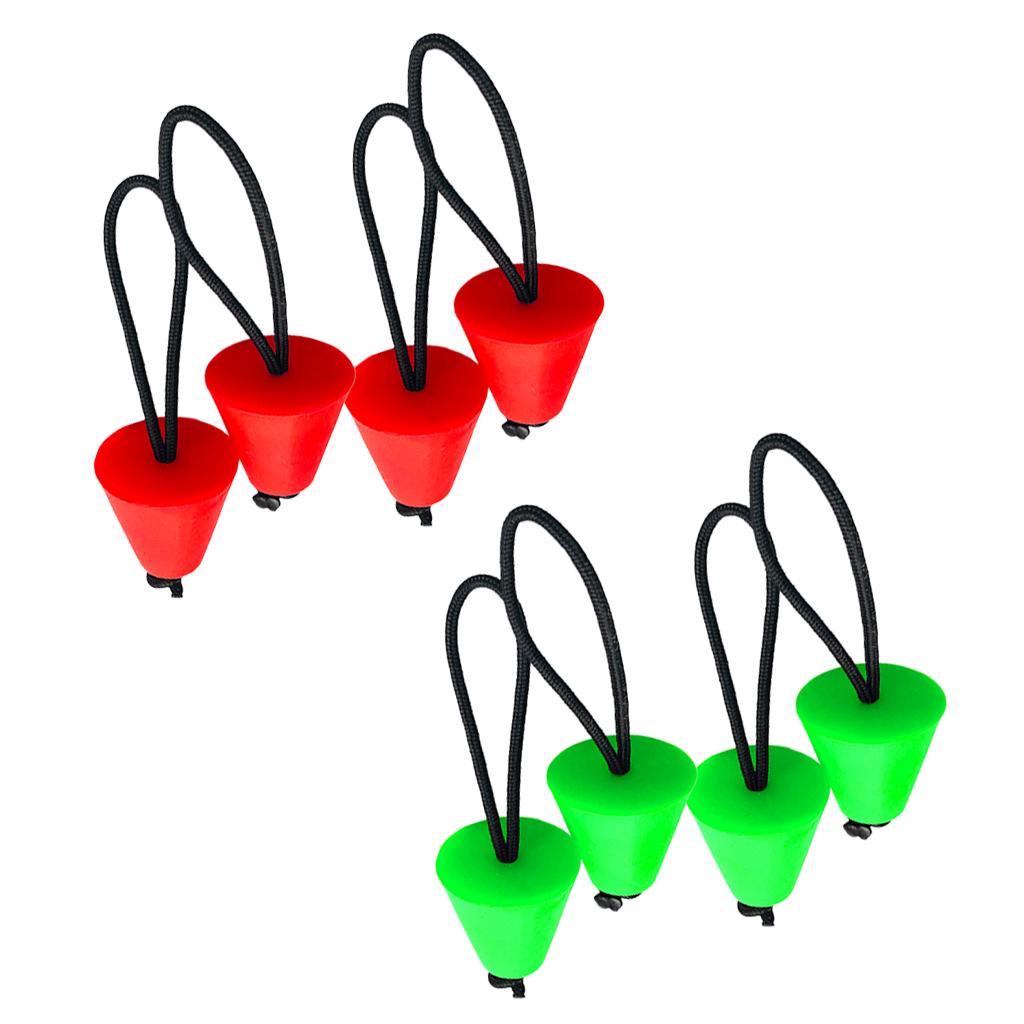 8 Pieces Rubber Universal Kayak Boat Scupper Plugs Drain Holes Stopper Bung