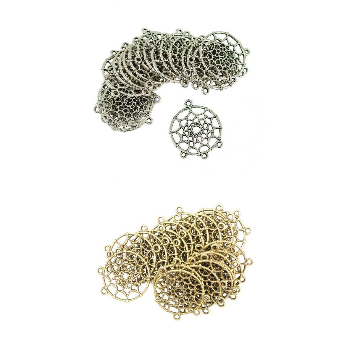 40 Pieces Dream Catcher Pendants Earring Necklace Jewelry Making Findings