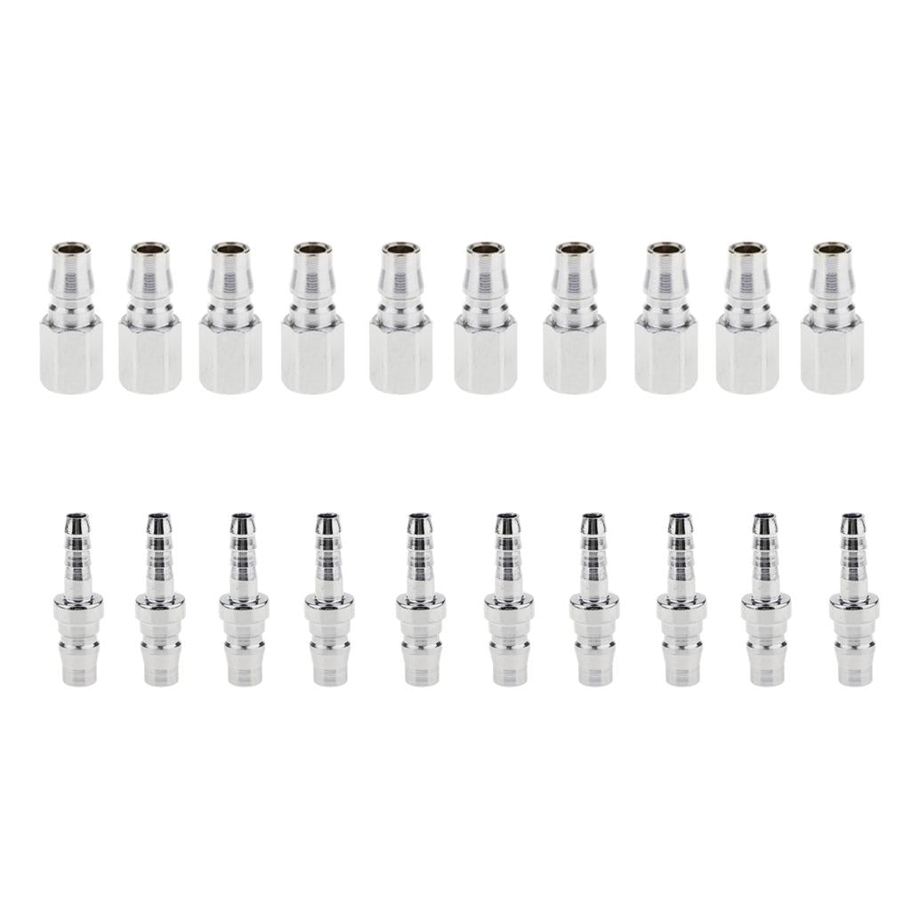 20Pcs Quick Release Coupler Connector Air Line Hose Coupling Compressor