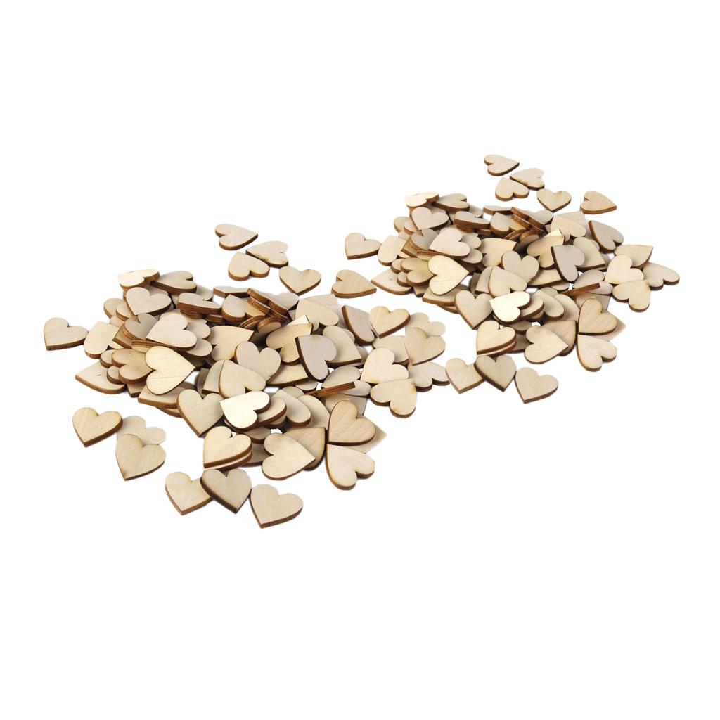 150 Pieces Basswood Blank Peach Heart Wooden Embellishments for DIY Crafts