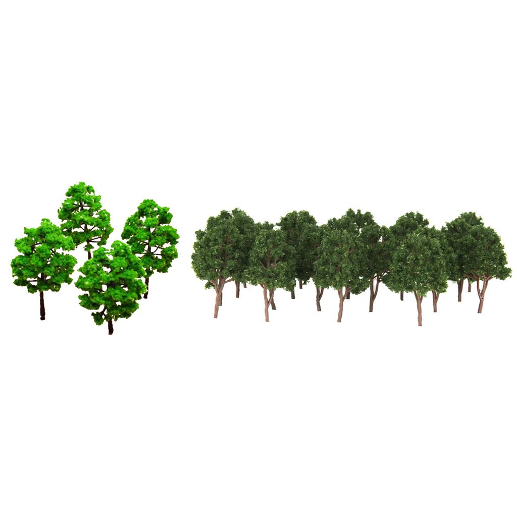 30 Pieces 8cm Plastic Model Trees Landscape Scenery Layout 1:100-1:150 Scale