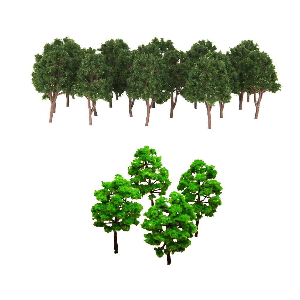 30 Pieces 8cm Plastic Model Trees Landscape Scenery Layout 1:100-1:150 Scale