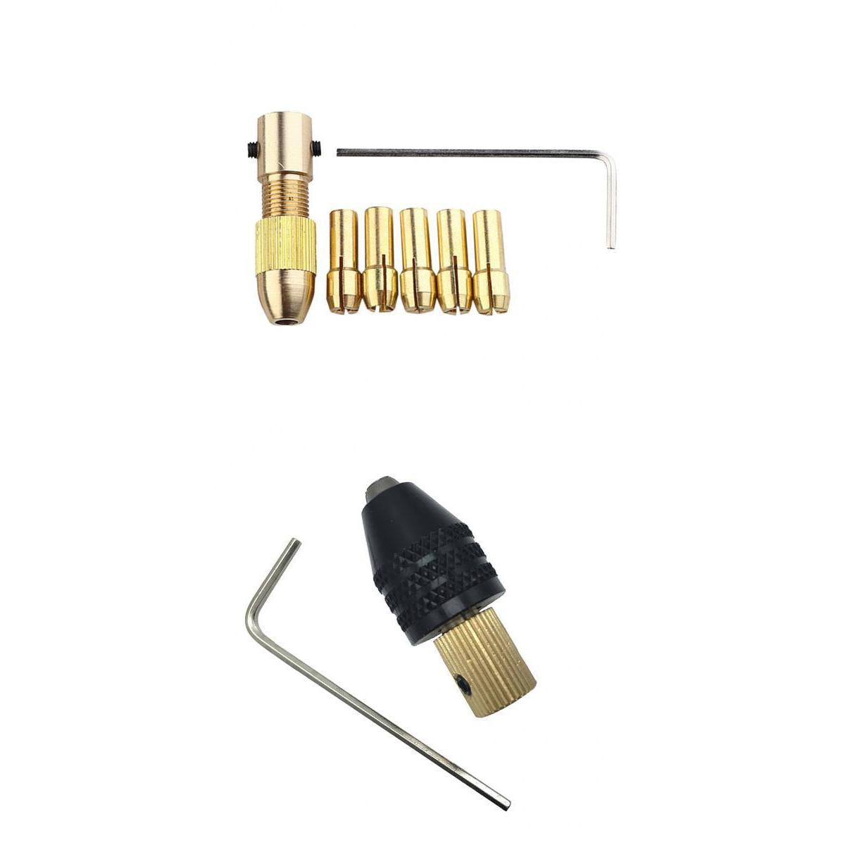 9-Piece Small Electric Drill Bit Collet Mini Twist Drill Tool Chuck Tools