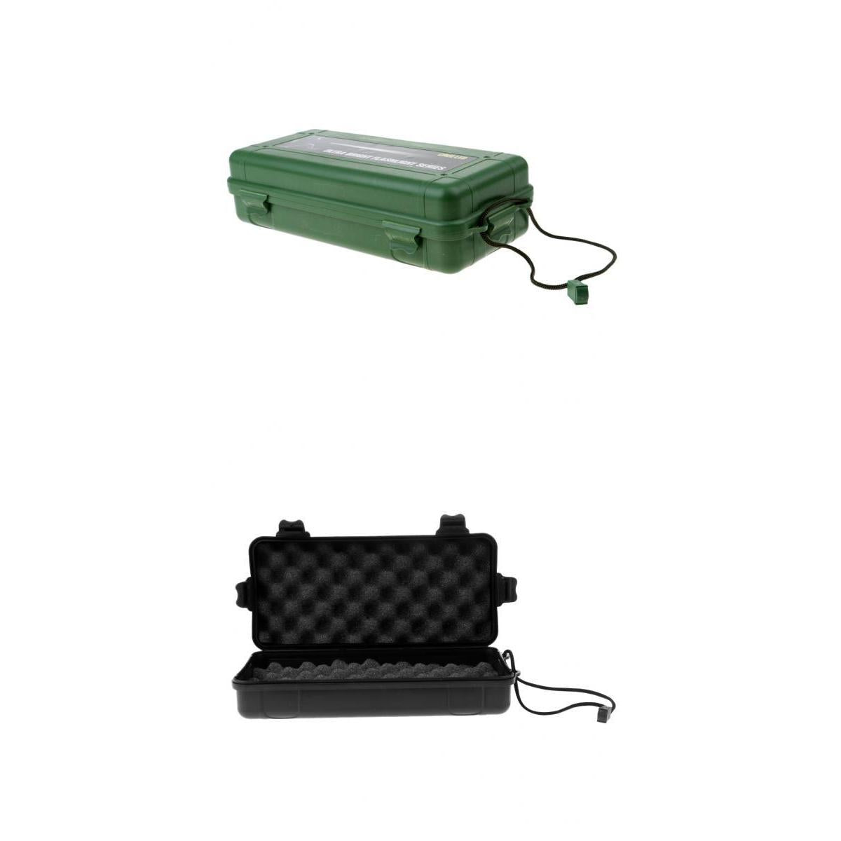 2 pcs Airtight Survival Storage Case Flashlight Torch Carry Box Container L