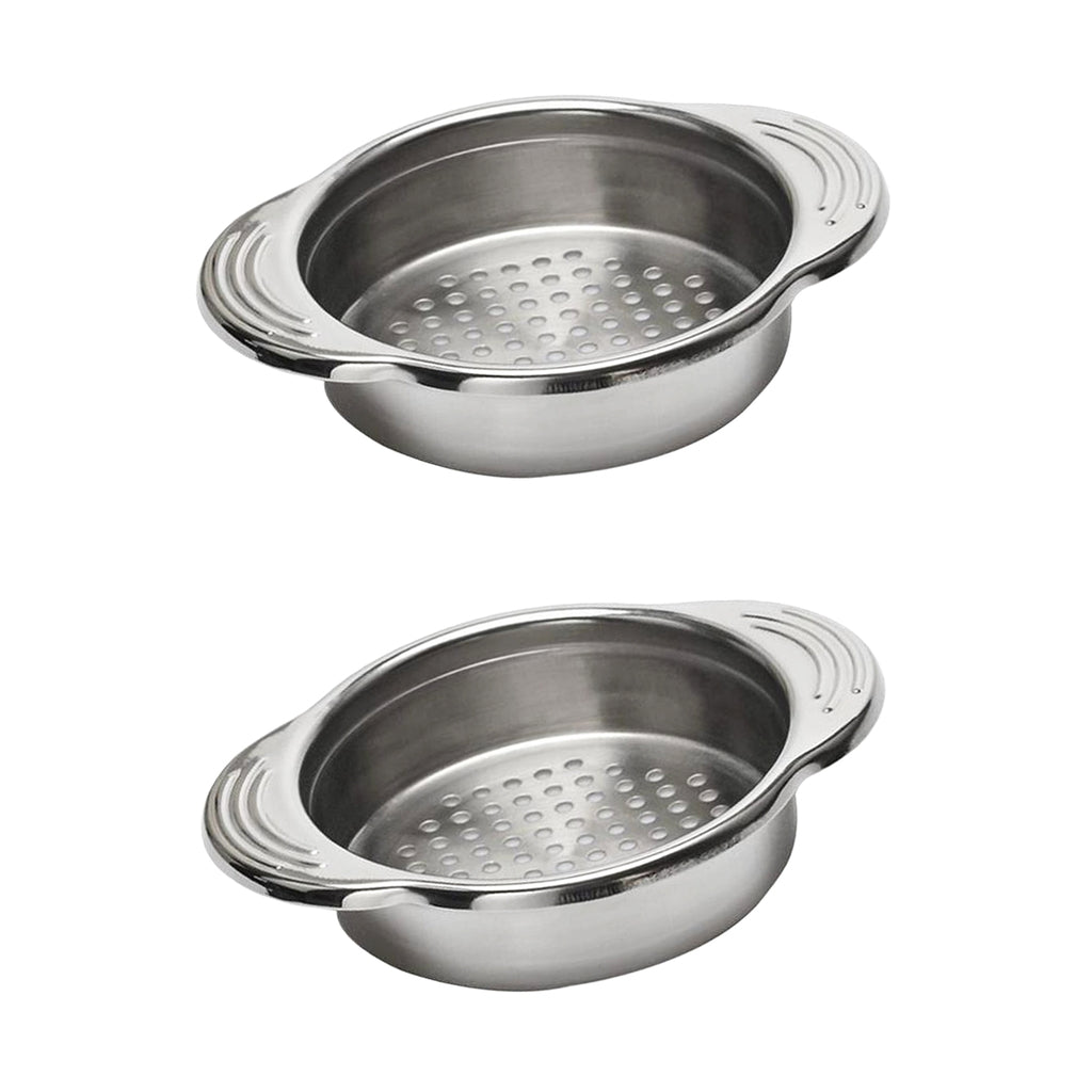 2 x Can Tin Colanders Kitchen Tuna Sweetcorn Strainer Stainless Steel Round