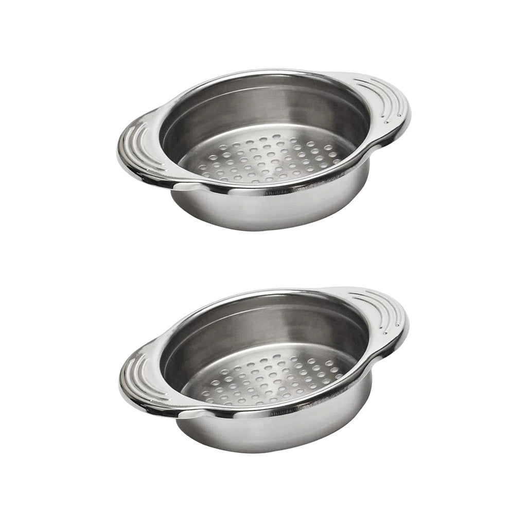 2 x Can Tin Colanders Kitchen Tuna Sweetcorn Strainer Stainless Steel Round