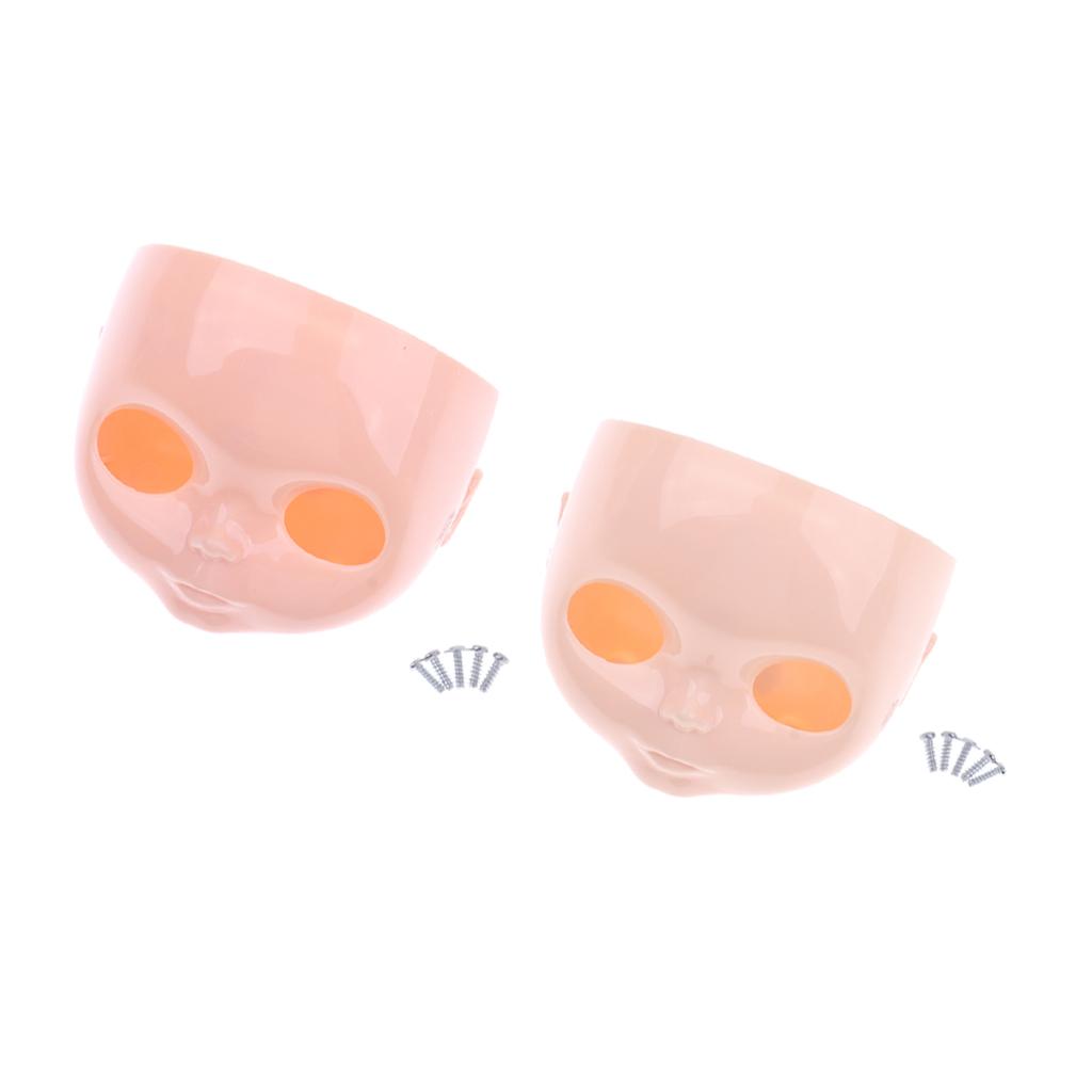 2 PCS 12inch Doll Faceplate + Backplate Head with Screws Set for Neo Blythe