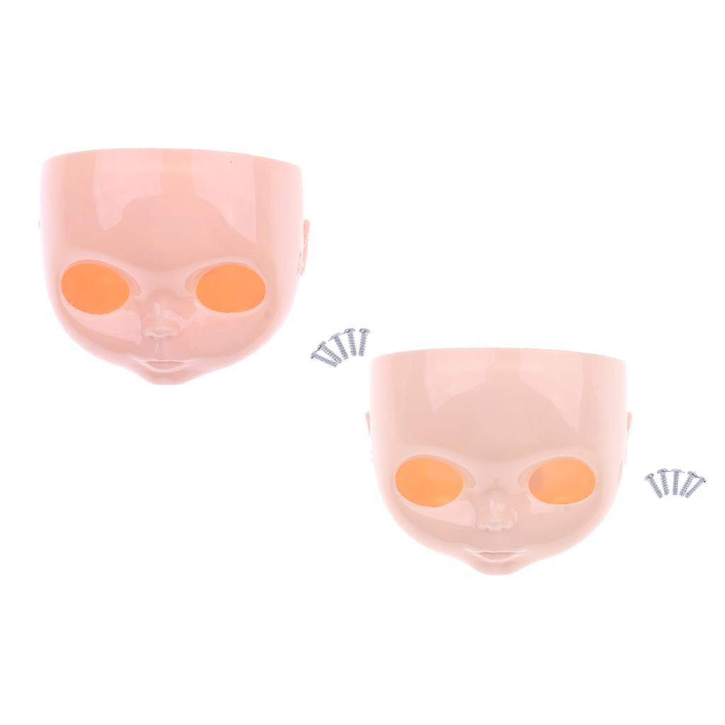 2 PCS 12inch Doll Faceplate + Backplate Head with Screws Set for Neo Blythe