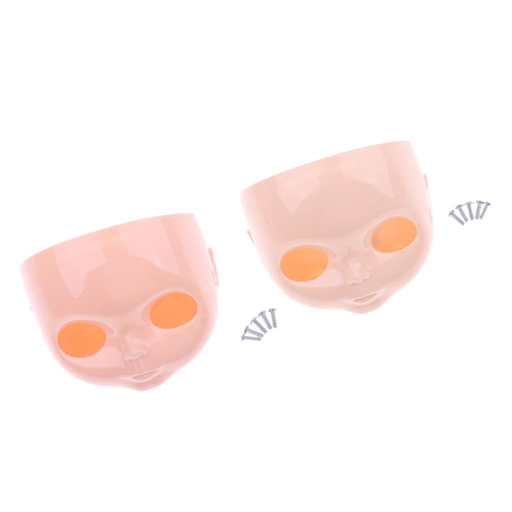 2 PCS 12inch Doll Faceplate + Backplate Head with Screws Set for Neo Blythe
