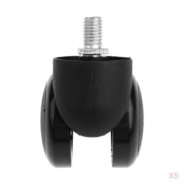 5 Pcs 2'' Swivel Caster Nylon Wheels Hardwood Floor Universal Replacement