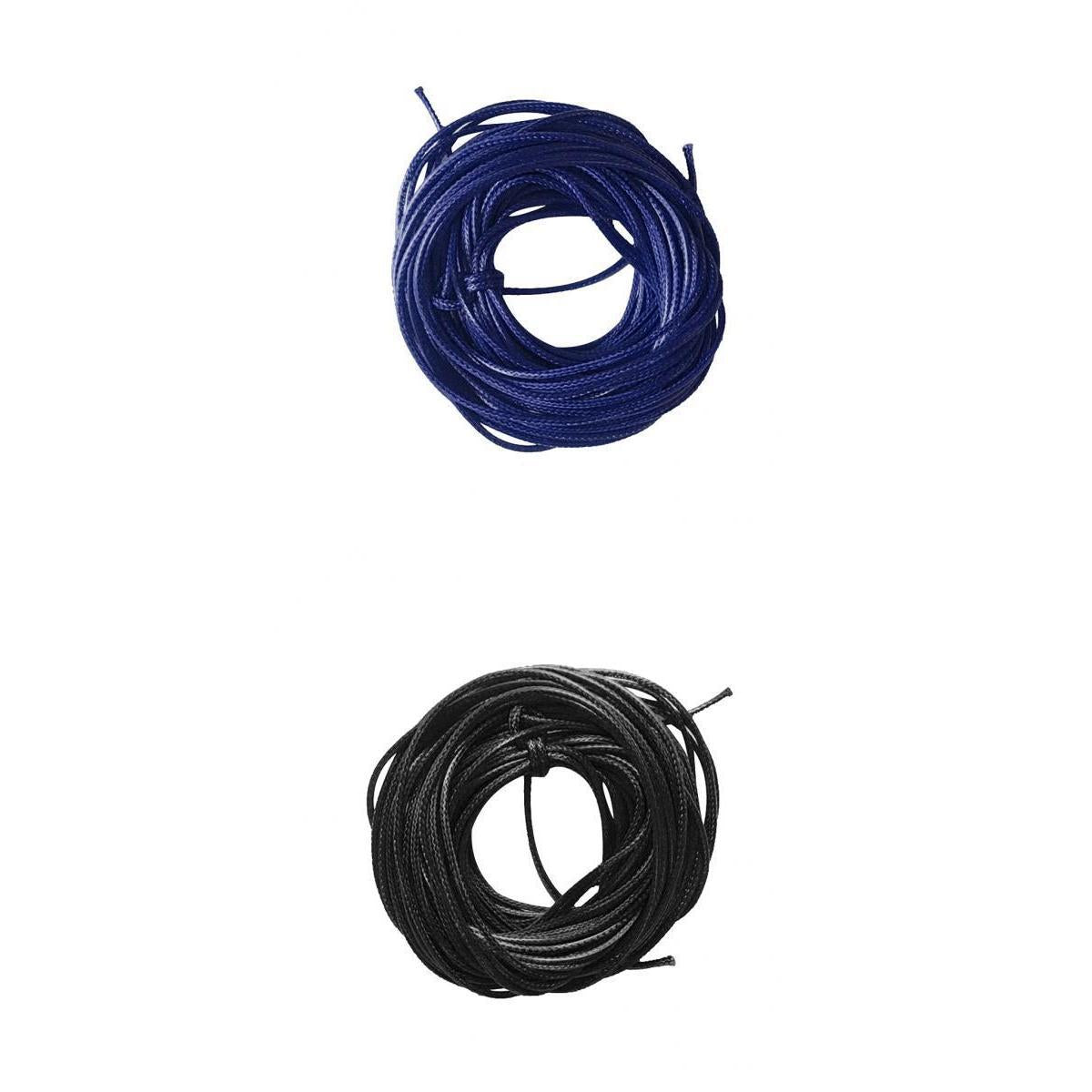 2 Pieces 10 Meters Waxed Nylon Cord String Jewelry Making Cord 1.5mm Wide