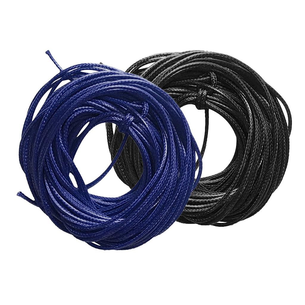 2 Pieces 10 Meters Waxed Nylon Cord String Jewelry Making Cord 1.5mm Wide