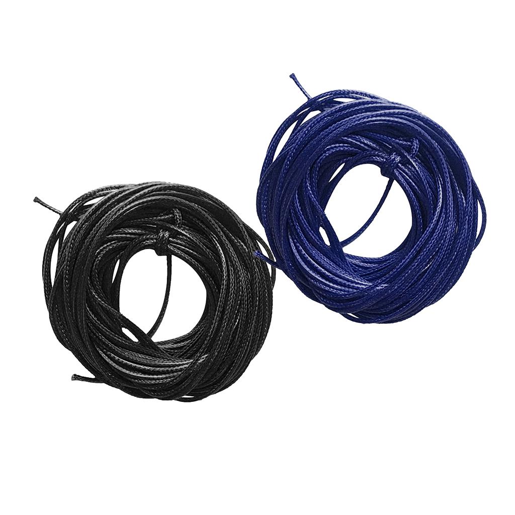 2 Pieces 10 Meters Waxed Nylon Cord String Jewelry Making Cord 1.5mm Wide