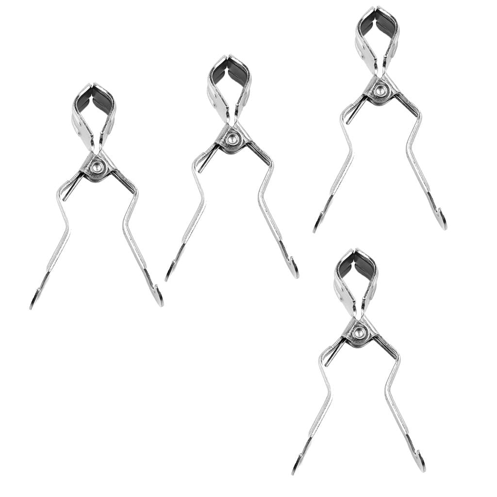 4pcs Outdoor Camping Lantern / Toilet Paper Holder Hanger Clip Clamp on Tent