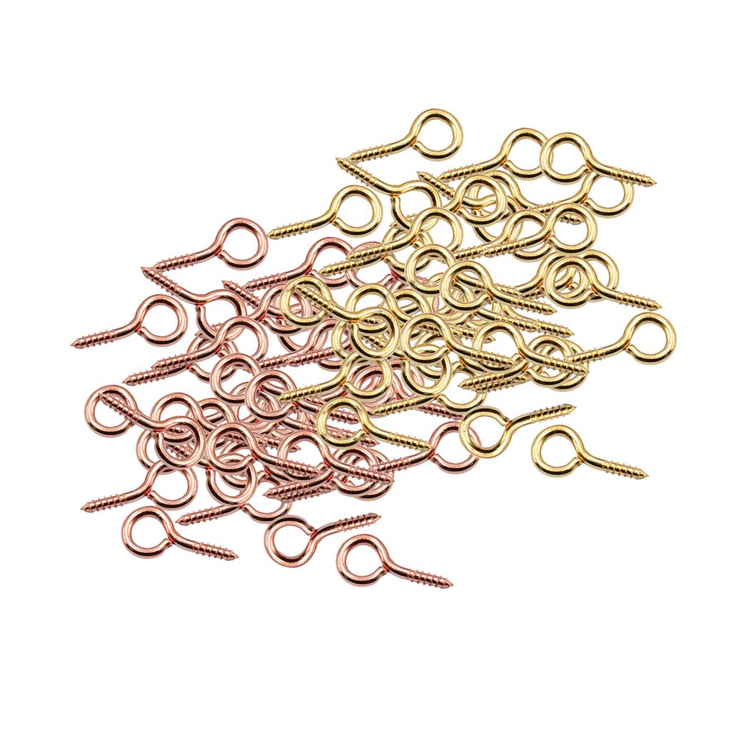 100 Pieces Screw Eyes Pins Eyelets Screw Jewelry Bags Making Findings