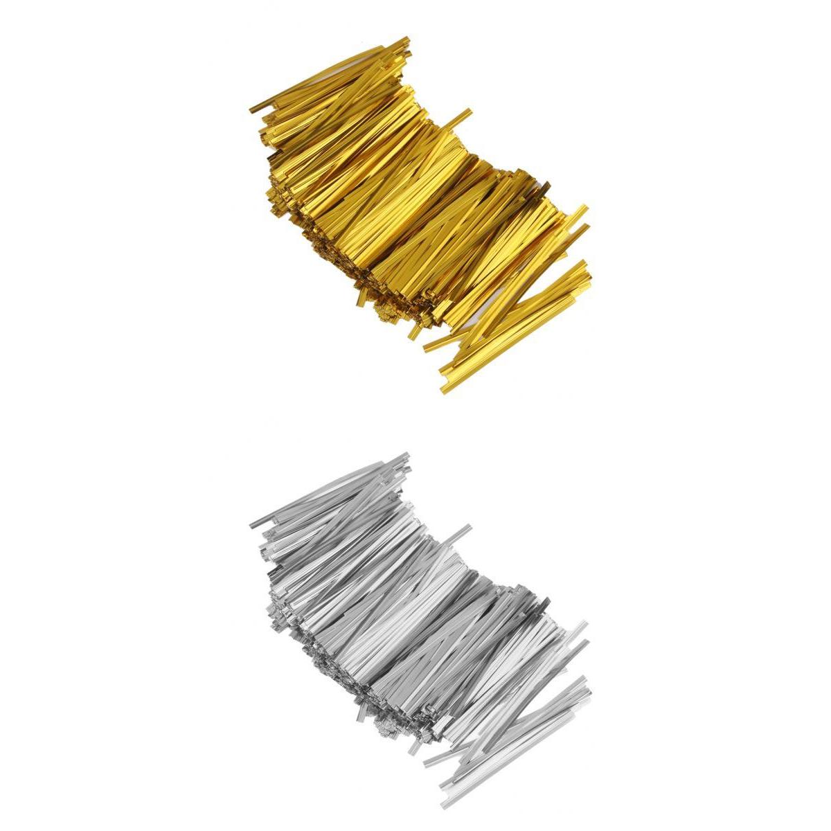 1600Pieces Metallic Twist Ties for DIY Candy Cello Bags Biscuit Cookie Decor