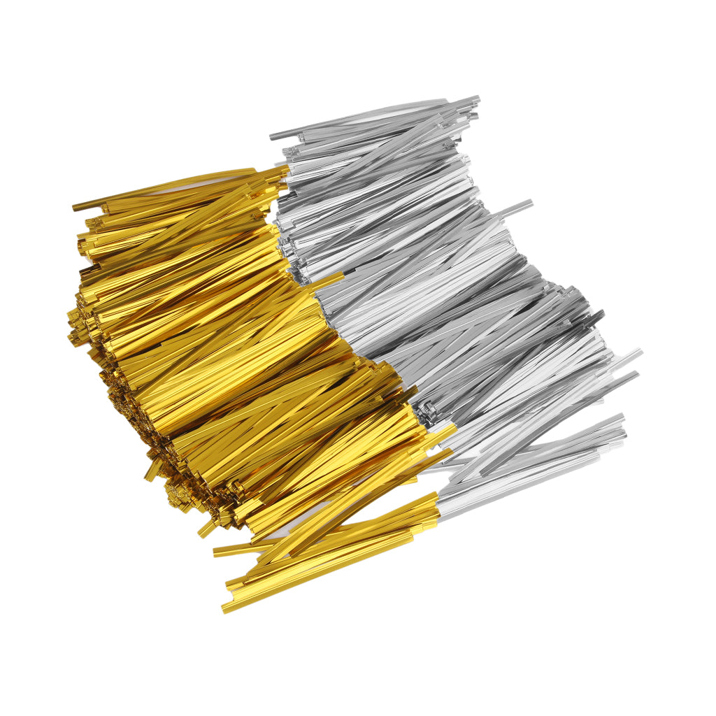 1600Pieces Metallic Twist Ties for DIY Candy Cello Bags Biscuit Cookie Decor