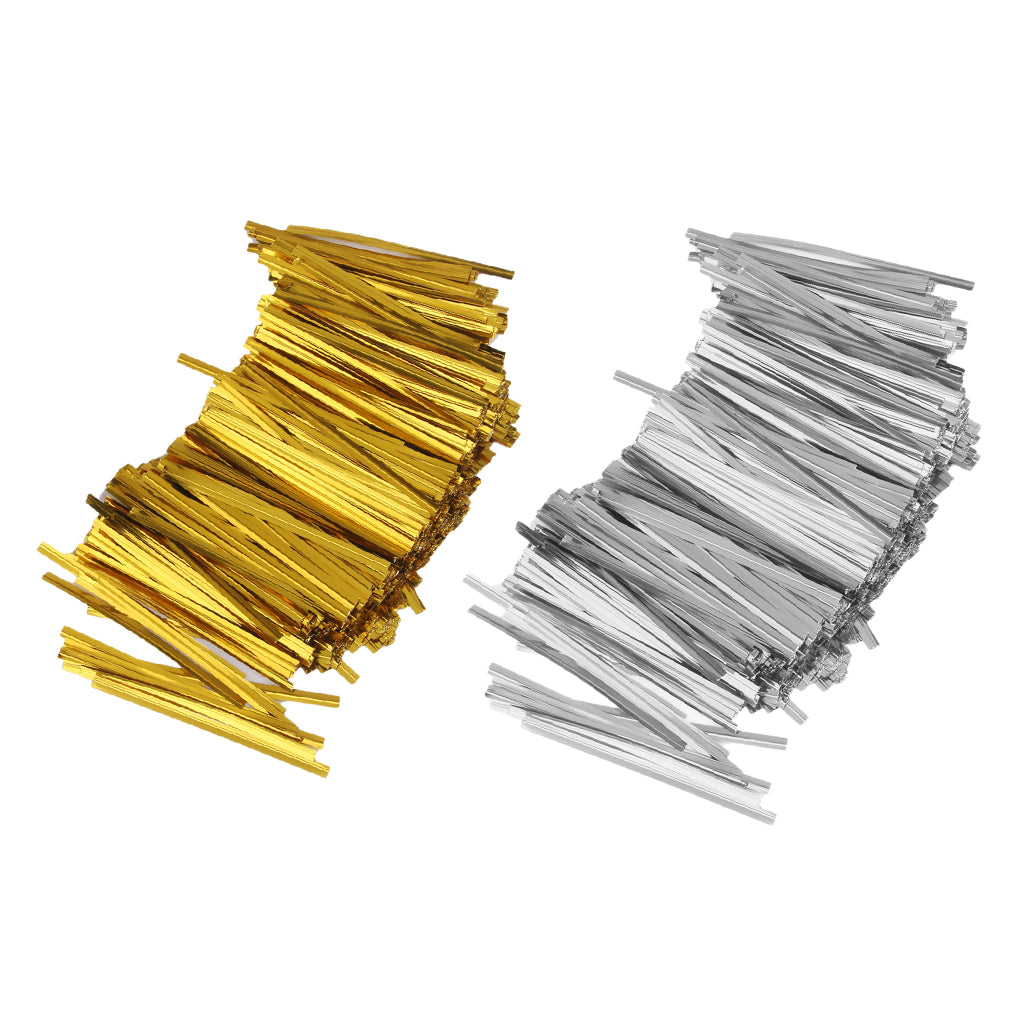 1600Pieces Metallic Twist Ties for DIY Candy Cello Bags Biscuit Cookie Decor