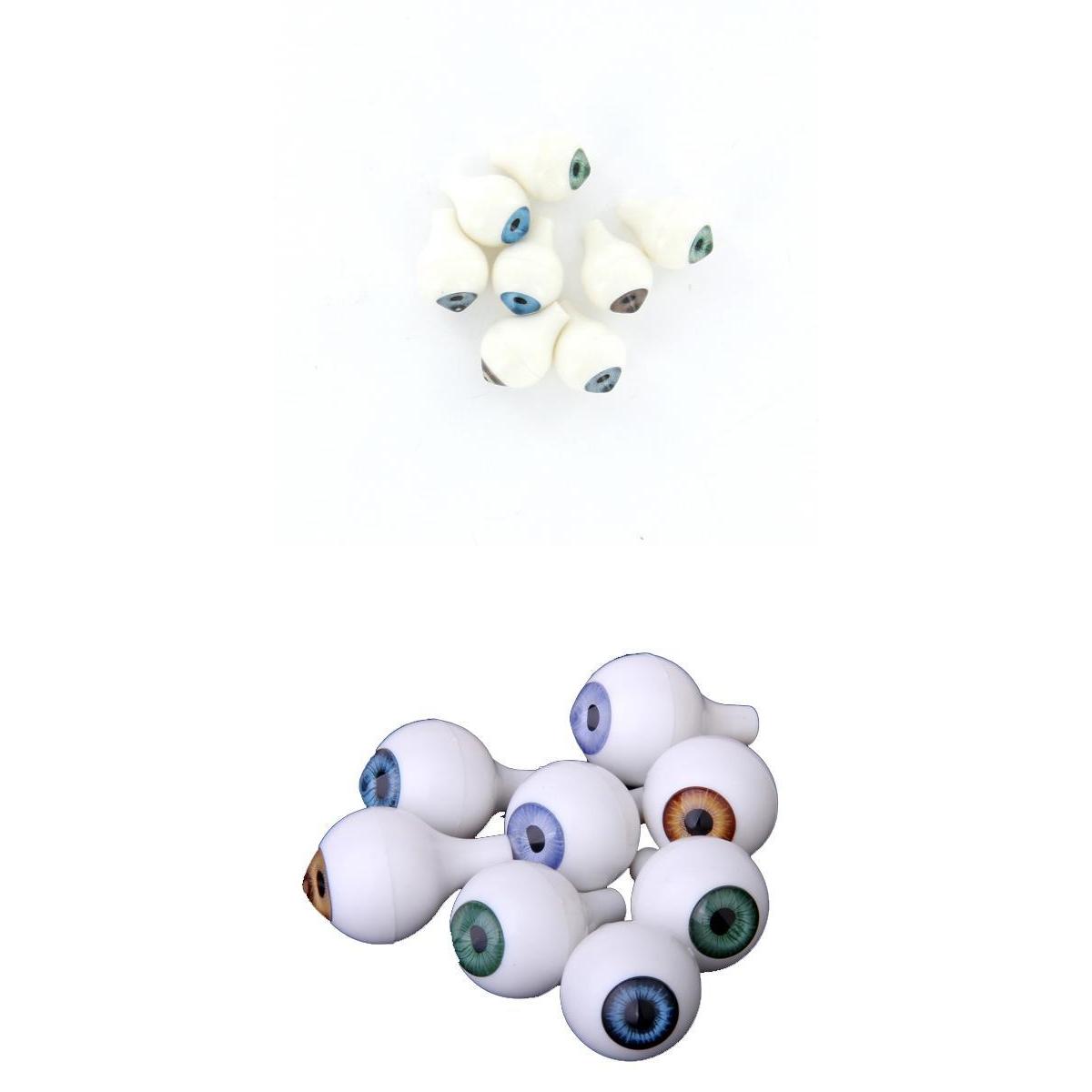 8 Pairs Doll Eyeballs Round Acrylic Eyes for DIY Doll Bear Crafts Supplies