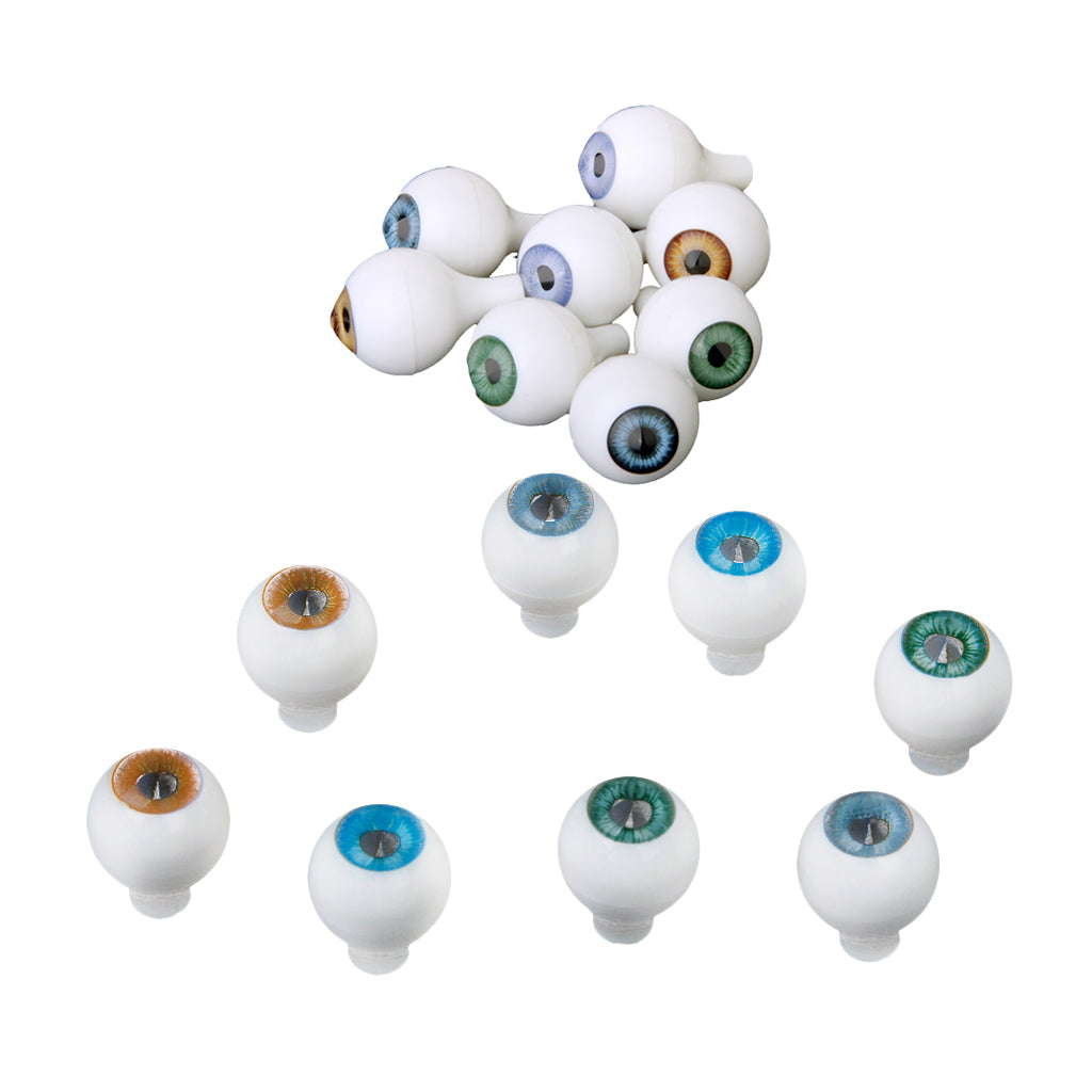 16 Pieces Doll Eyeballs Round Acrylic Eyes for DIY Doll Bear Crafts Supplies