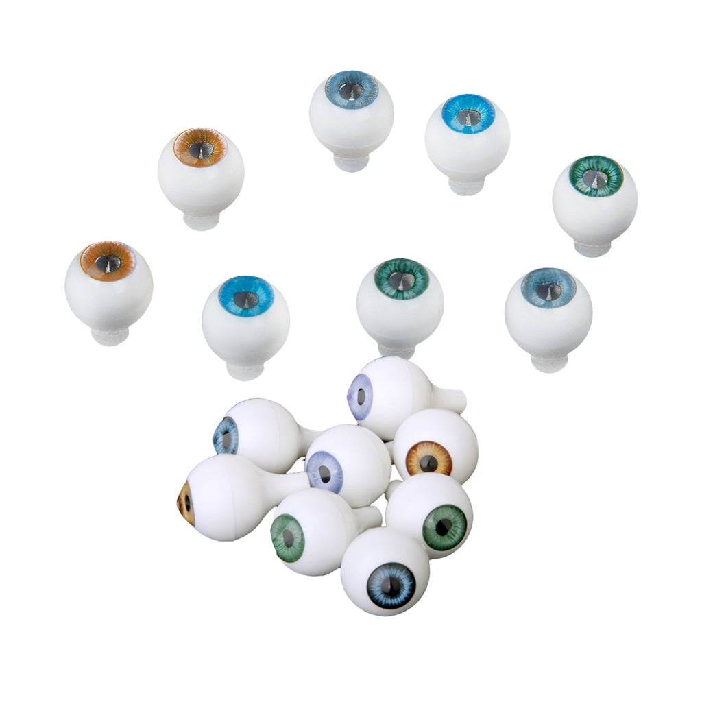16 Pieces Doll Eyeballs Round Acrylic Eyes for DIY Doll Bear Crafts Supplies