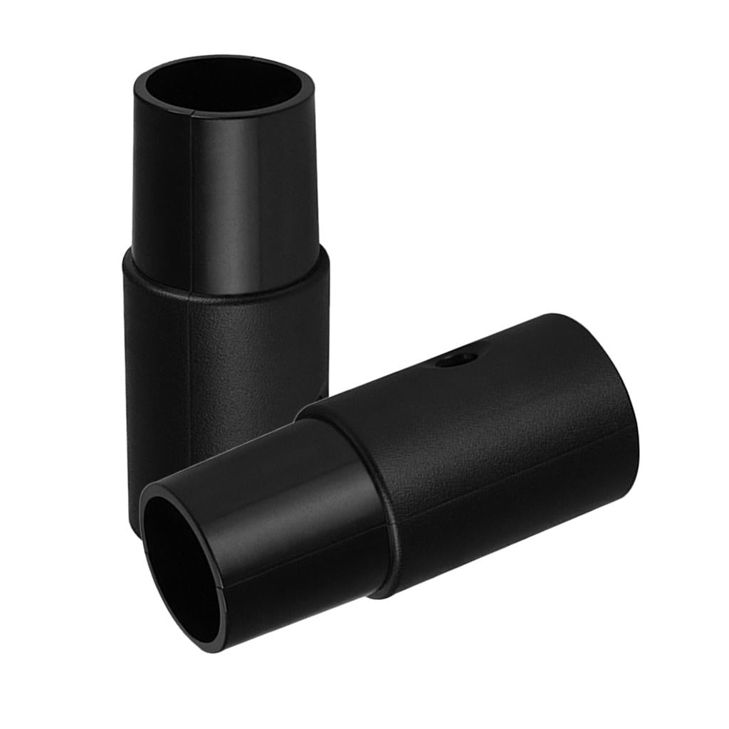 2 pcs Vacuum Cleaner Brush Hose Connector Adapter 32mm Inner Diameter Black