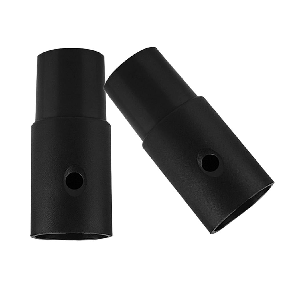 2 pcs Vacuum Cleaner Brush Hose Connector Adapter 32mm Inner Diameter Black